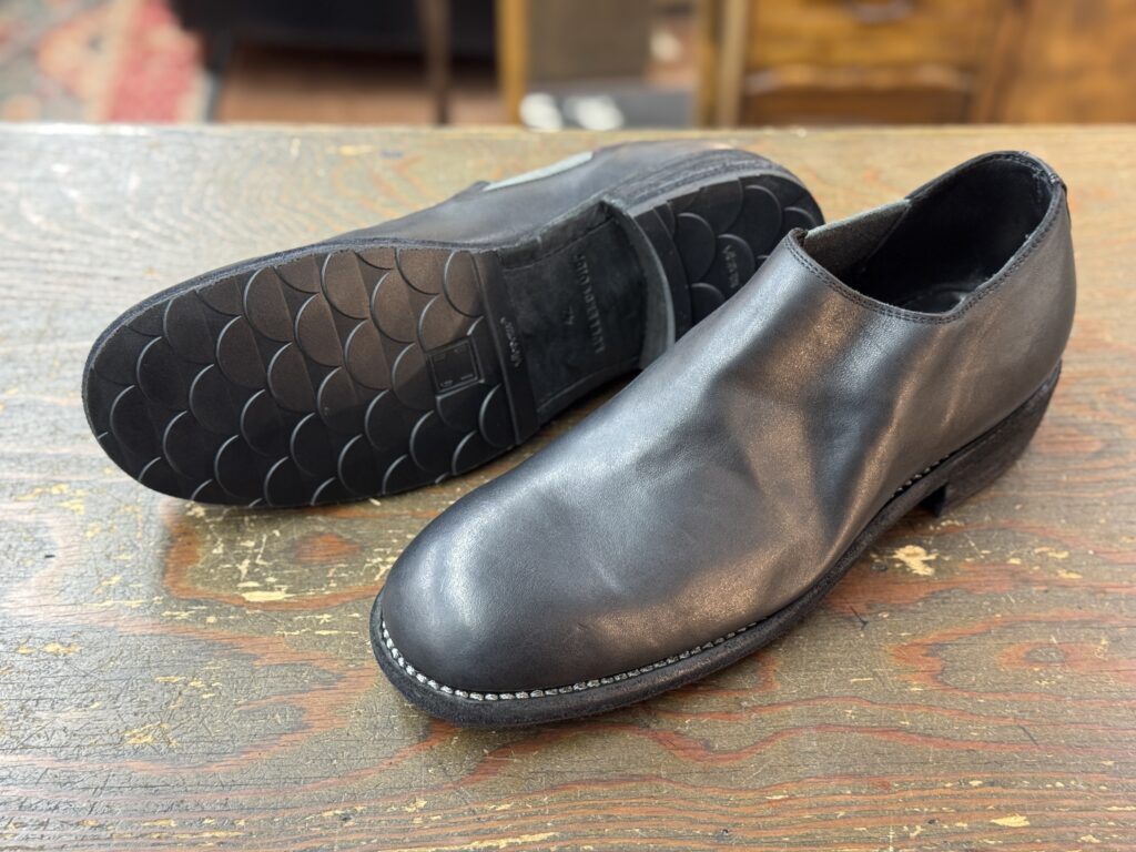 Guidi 990E 純正ハーフラバー補強後のサイドビュー