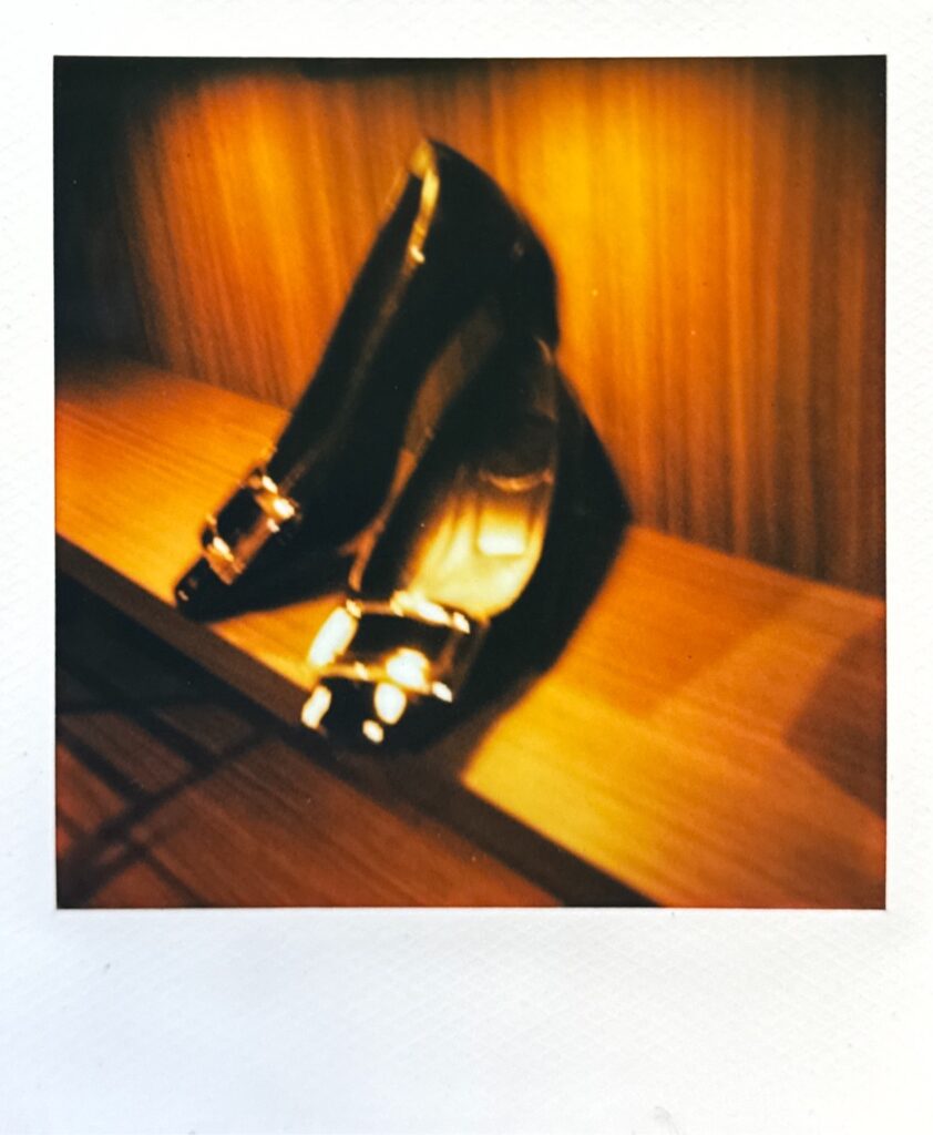 温かみのある照明下で撮影したロジェヴィヴィエ修理後のポラロイドカット