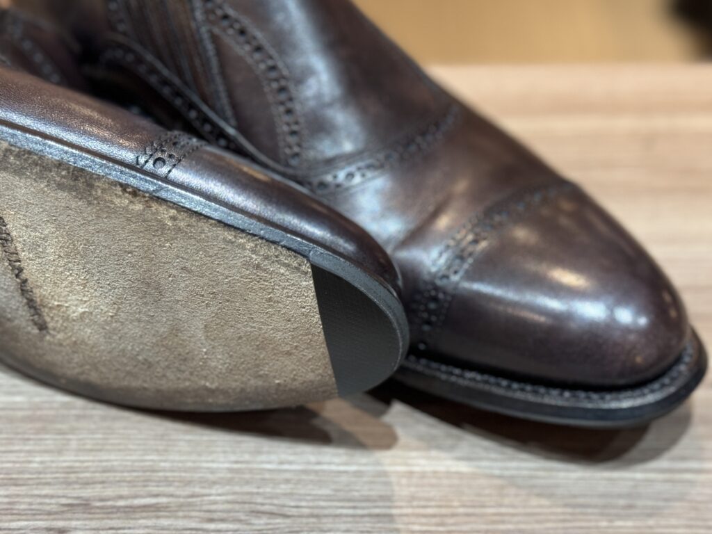 トーラバー修理後の矢筈コバをアップで捉えた様子