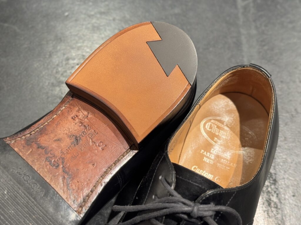 イギリス製ダヴテイルリフトで仕上げたチャーチ コンサルのソール面アップ