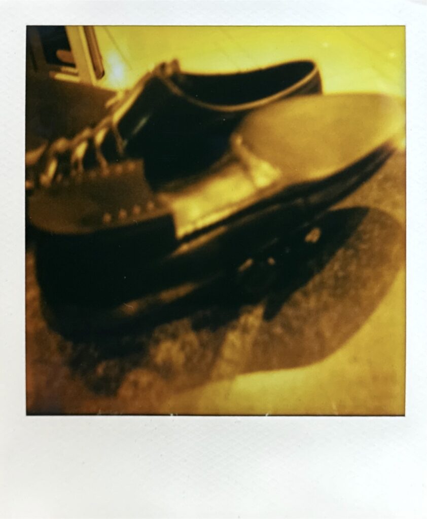 修理後のトップリフトを写したポラロイド写真。マーティンオークバークの質感を抽象的に捉えた一枚