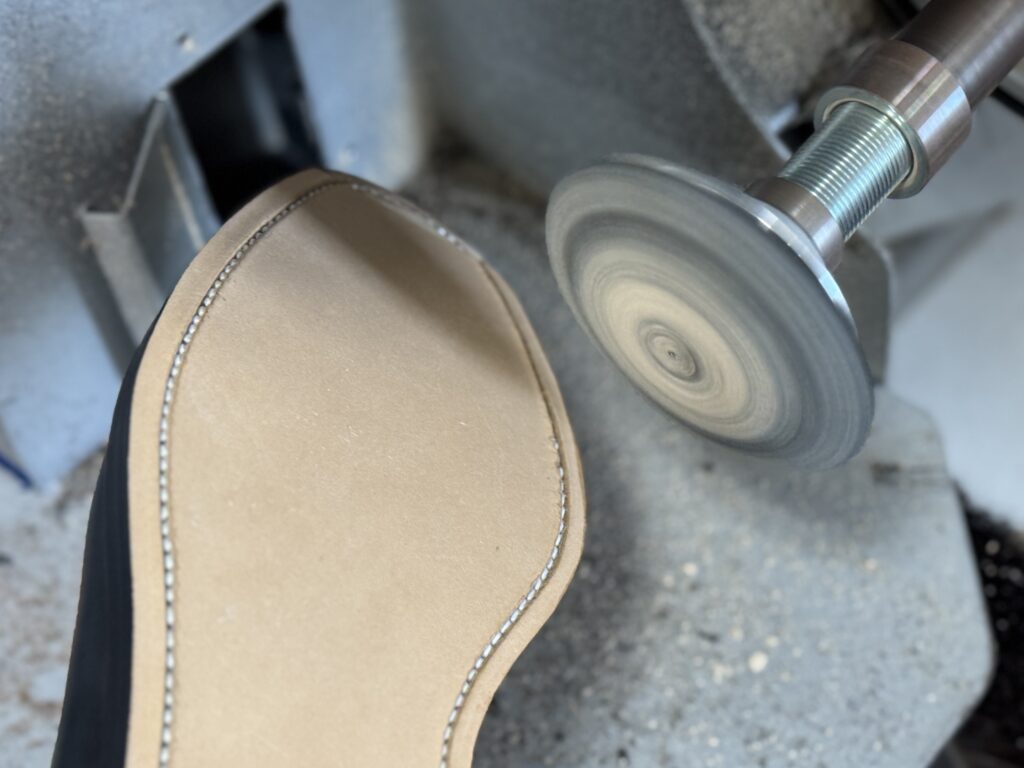 regal-leather-resole-silver-peeling-process