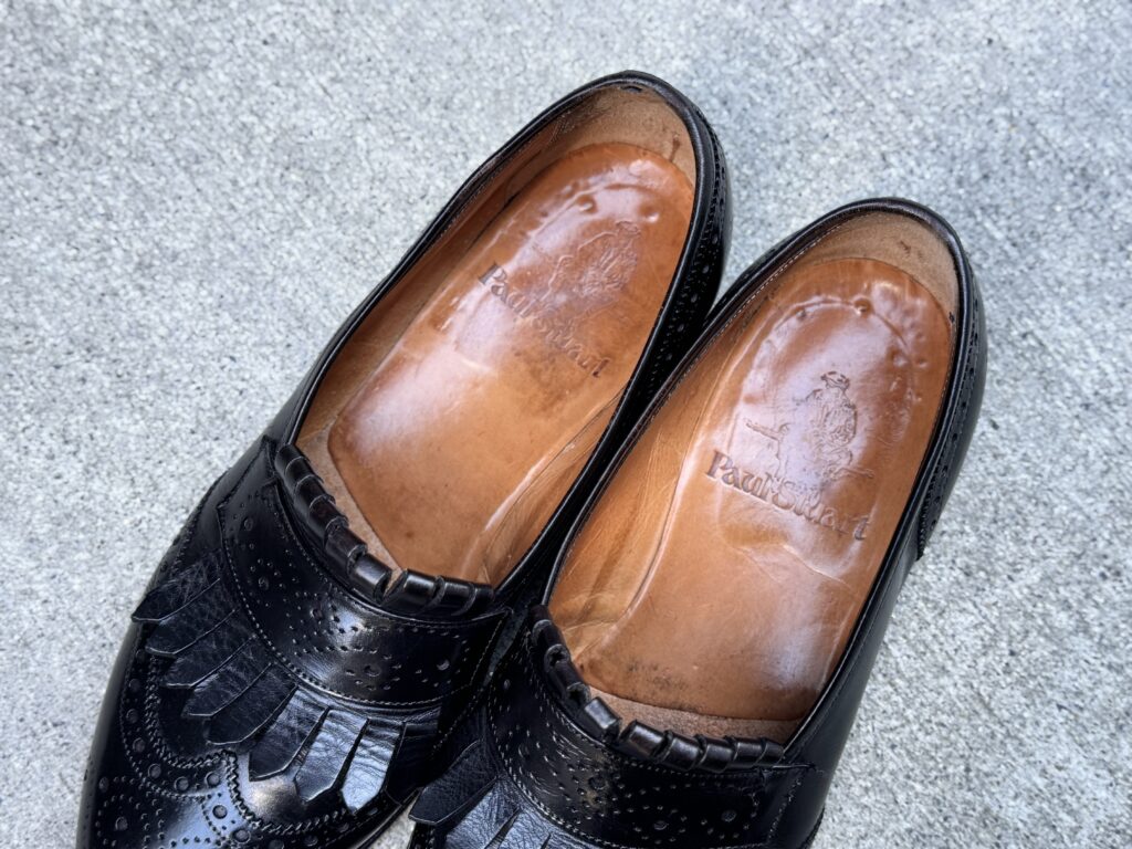 エドワードグリーン旧工場製 メンズローファーのインソール刻印