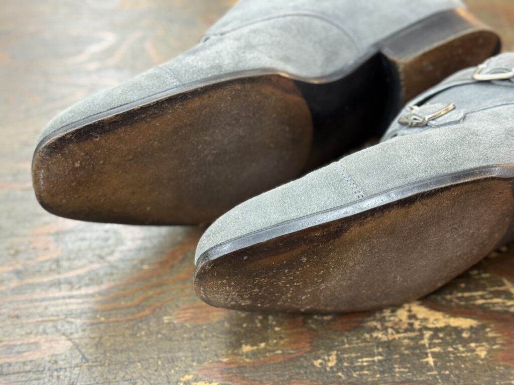 エドワードグリーン ウェストミンスター 修理前のレザーソールの摩耗状態