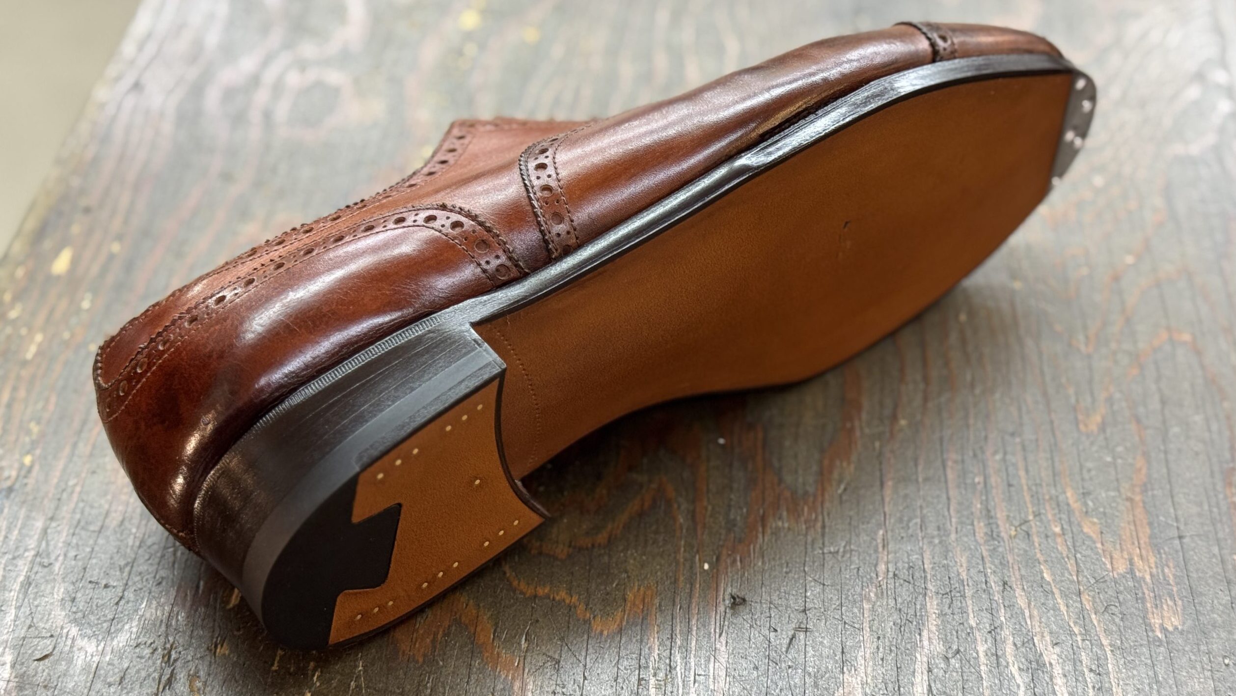 Edward Green（エドワードグリーン）Cadogan（カドガン）オールソール修理後のレザーソール