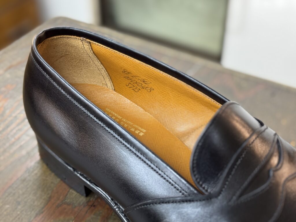 黒染め後のライニング周辺の仕上がりと保護状態