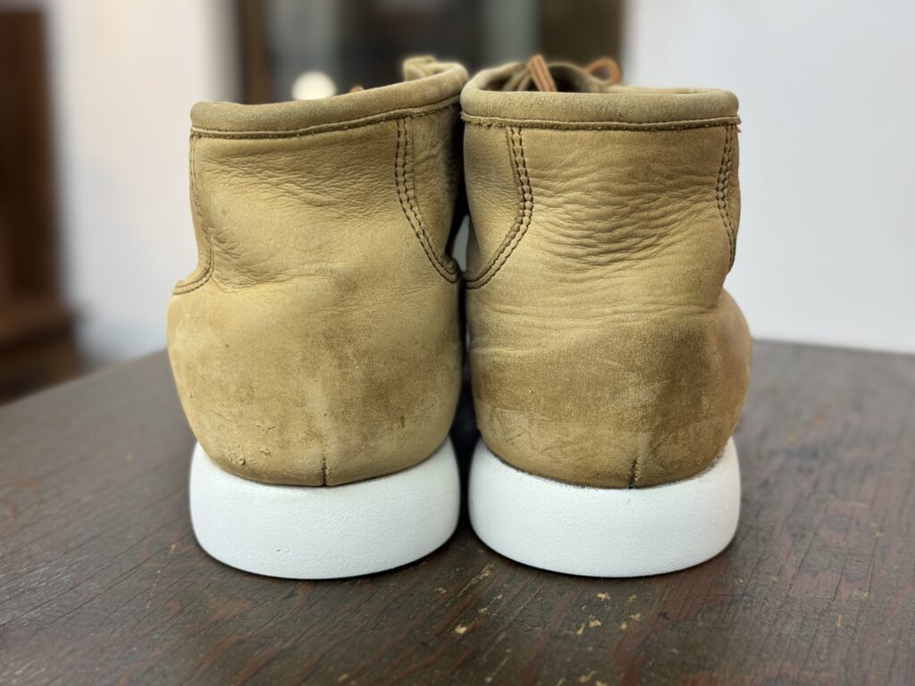 レッドウィング891 オールソール後 ヒール周りの仕上がり