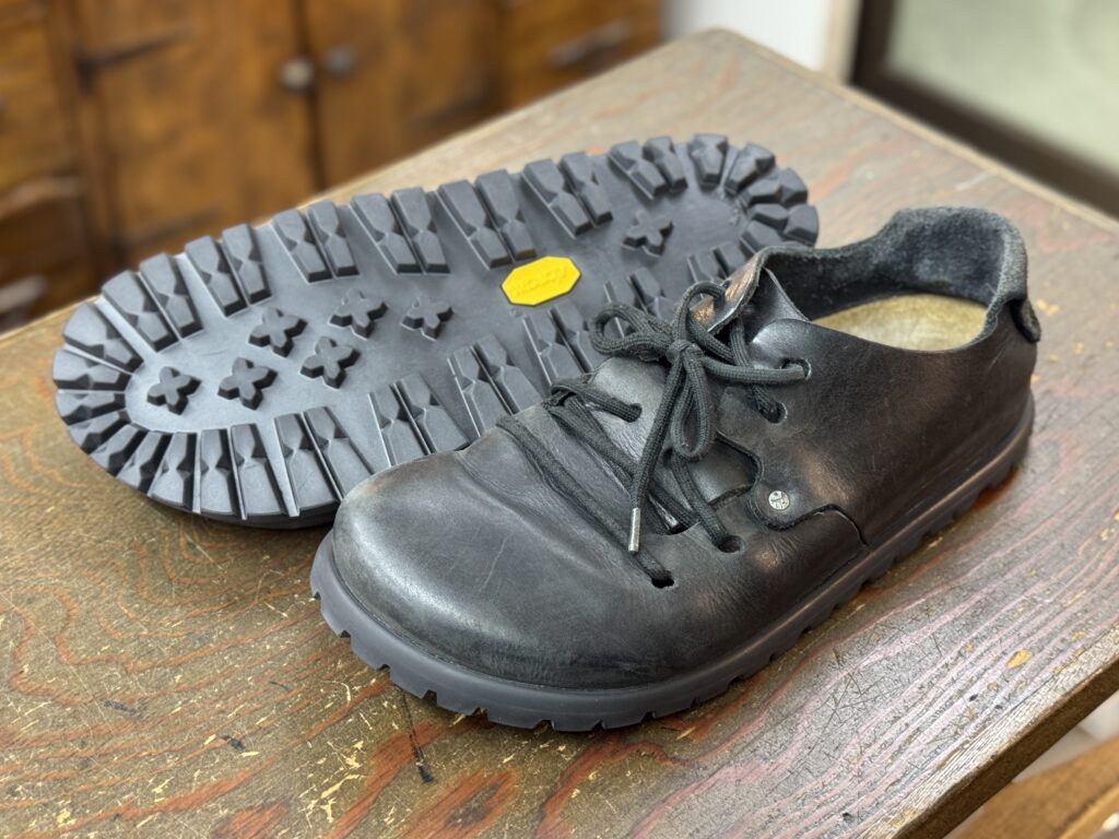 ルケンシュトック モンタナ 修理後 全体俯瞰 Vibram148カスタム完成
